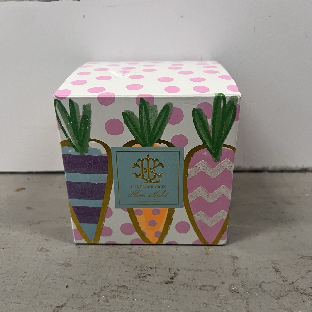 Lux Fragrances Flower Market Candle 8oz‎ Scented Jar Designer Home Decor Gift